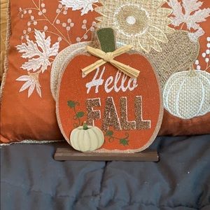 Fall decor pumpkin sign